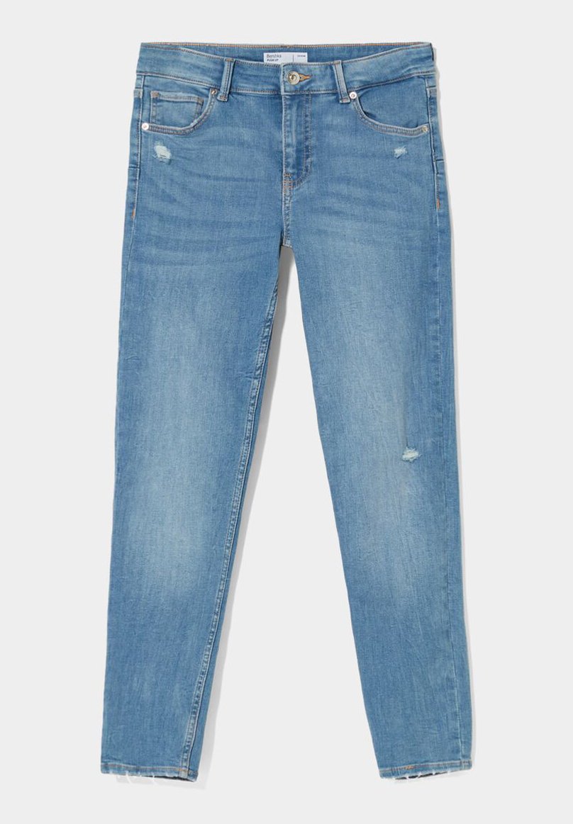 Bershka PUSH UP - Jeans Skinny Fit - dark blue/dunkelblau - Zalando.de