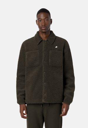 Giacca in pile - black olive combo-b