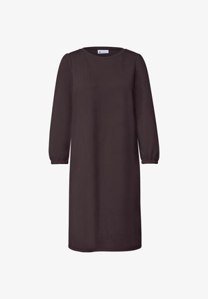 Street One, Basic Jumper with Zip Neck - Abito felpato - ruby vine