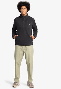 Quiksilver NO DESTINATION 2 HALF SNAP - Fleecová mikina - black