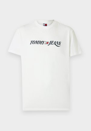 Tommy Jeans, LOGO JERSEY CREW NECK T-SHIRT - Tričko s potlačou - ecru