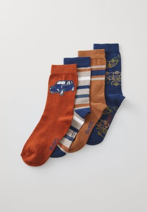 KIDSSOCKS CARS UNISEX 4 PACK - Calze - kupfer/blau