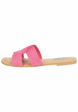 Pantolette flach - pnk raffia t