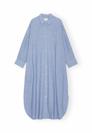 moshi moshi mind, AVA SHIRTDRESS STRIPE - Vestito lungo - light blue/white