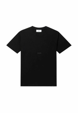 Sort bomulds T-shirt med korte ærmer, rund hals og lille 'BALR.' logo broderet foran, med en almindelig pasform og glat tekstur.