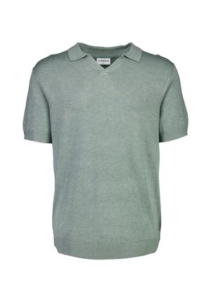 Lindbergh, SS V-NECK - Polo - jade green mel