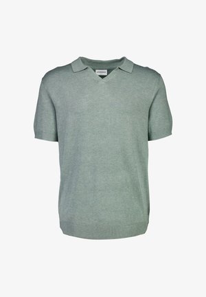 Lindbergh, SS V-NECK - Polo - jade green mel