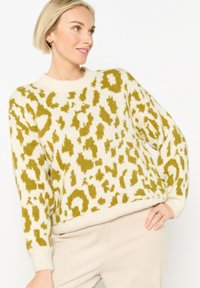 LEOPARD PRINT - Džemper - vanilla white