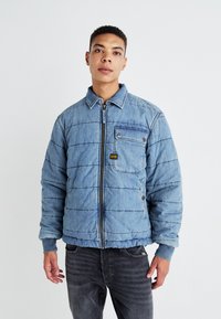 G-STAR - PADDED ZIP BOMBER - Denim jacket - faded bora wind Thumbnail Image 1