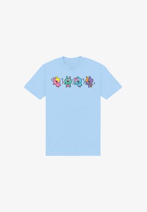 Henry Tiger, USAGYUUUN MULTICOLOURED HALLOWEEN VERSIONS - T-shirt imprimé - light blue