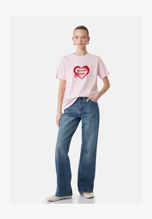 Koton HEART - T-shirt imprimé - pink