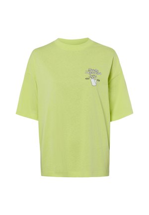 Noisy May, NOISY MAY SHIRT NMCALI - T-Shirt print - limone weiß