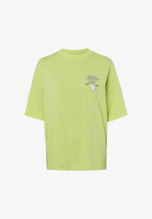 Noisy May, NOISY MAY SHIRT NMCALI - T-Shirt print - limone weiß
