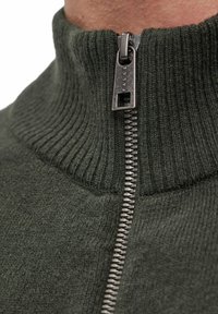 FALKE BASIC LAMBSWOOL HALF-ZIP - Maglione - loden
