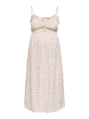 ONLY MATERNITY KLEID OLMMARY MIDIKLEID - Vestito casual - cloud dancer