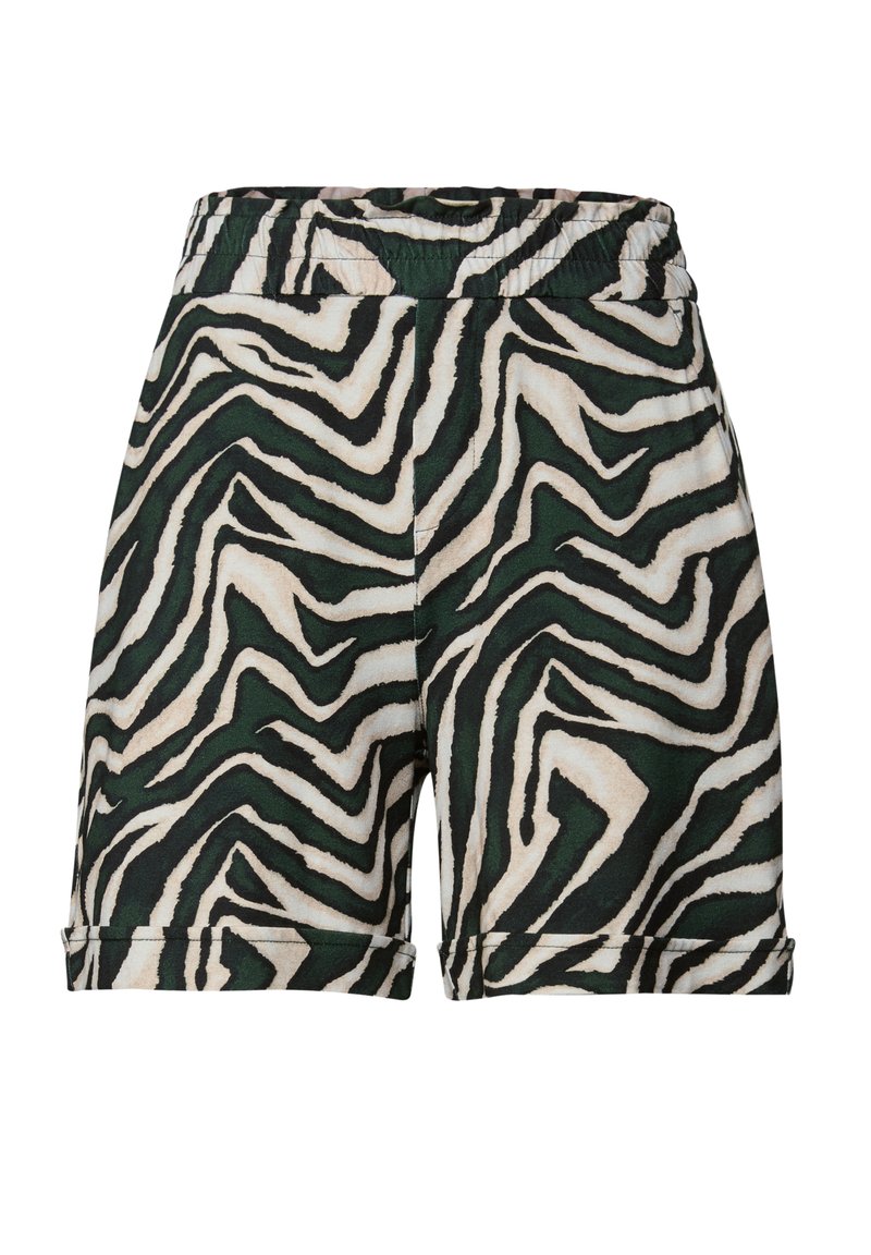 Street One Damen Paperbag Shorts - Animal Print Mit Hoher Taille