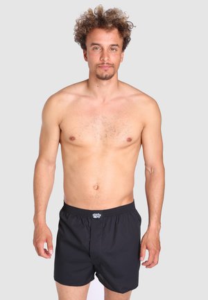 Lousy Livin Underwear, BOXERSHORTS 2ER-PACK PLAIN - Weite Boxershorts - black white