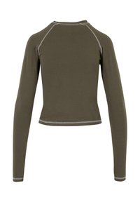 Urban Classics CONTRAST  - Tops ar garām piedurknēm - olive