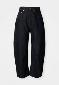 CHARLIE HIGH RISE ANKLE BARREL - Wide leg - black denim