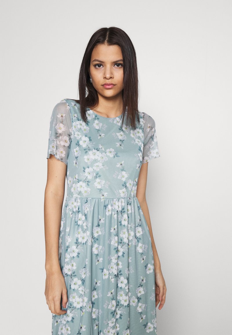 Vila Vimiranda Midi Dress Cocktailkleid Festliches Kleid Jadeite Hellgrun Zalando De