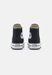 Pair of black high-top Converse All Star sneakers shown from the back, displaying the logo on the heel and ankle patch.