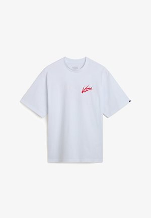 Vans BRUSH SCRIPT LOOSE FIT - T-shirt con stampa - white racing red