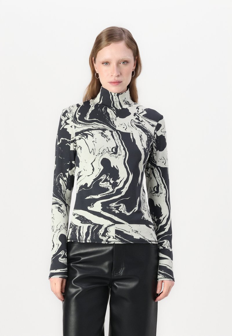 Marimekko JAKALA MARRAS TURTLE NECK - Maglietta a manica lunga - black