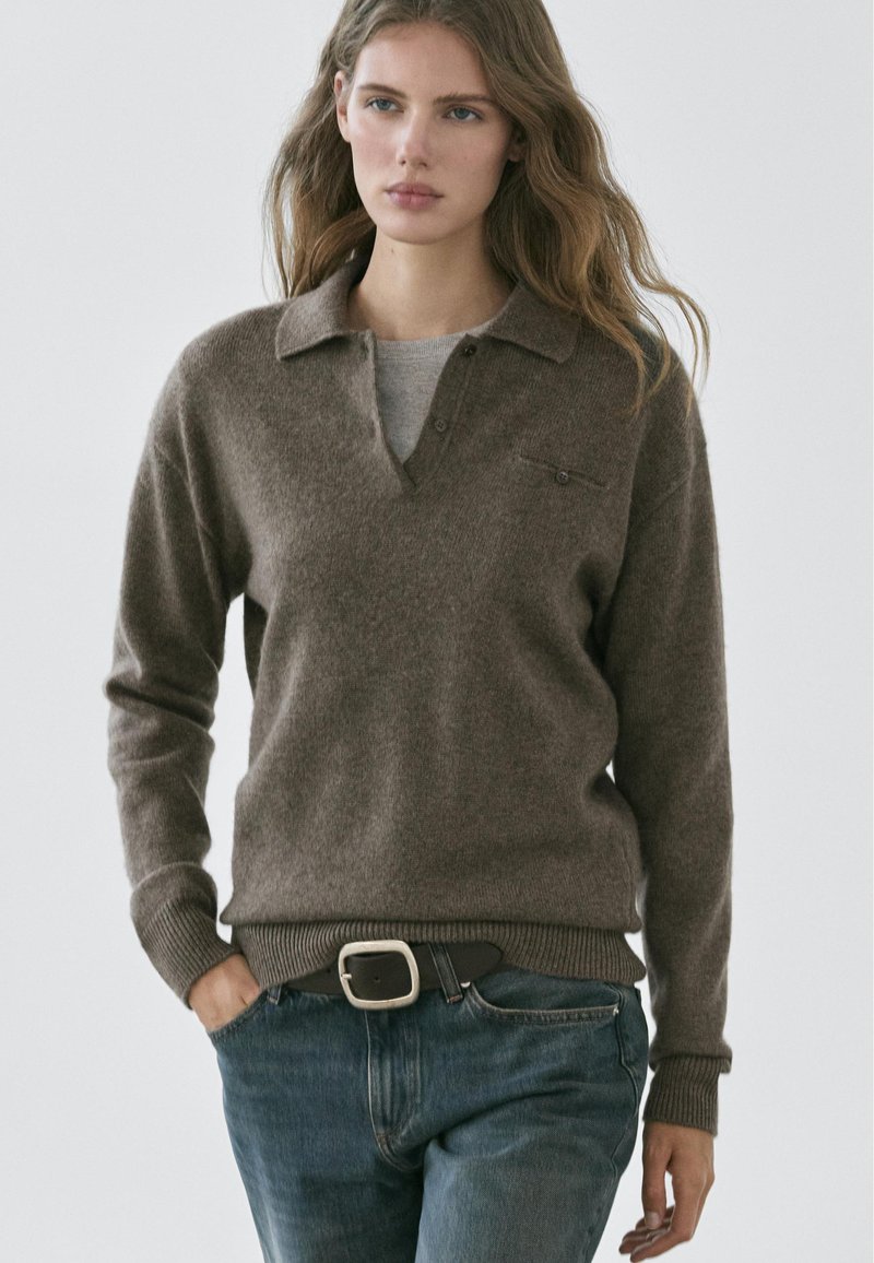 Pull femme col V Massimo Dutti 100 % cachemire taille M
