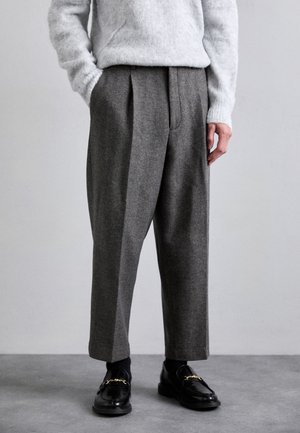 CROP ZOOT PANT VINTA - Pantalones - grey melange