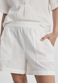 Pieces - Pcbillo Tie Denim Shorts - 4972569 Sparrow Cloud Dancer