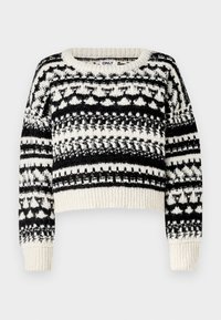ONLY ONLALAIA LIFE O NECK - Pulóver - birch/black