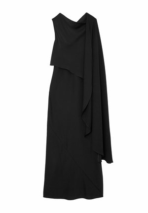 Reiss, REGULAR FIT - WINNIE ASYMMETRIC CAPE-DETAIL MAXI DRESS . - Rochie maxi - black