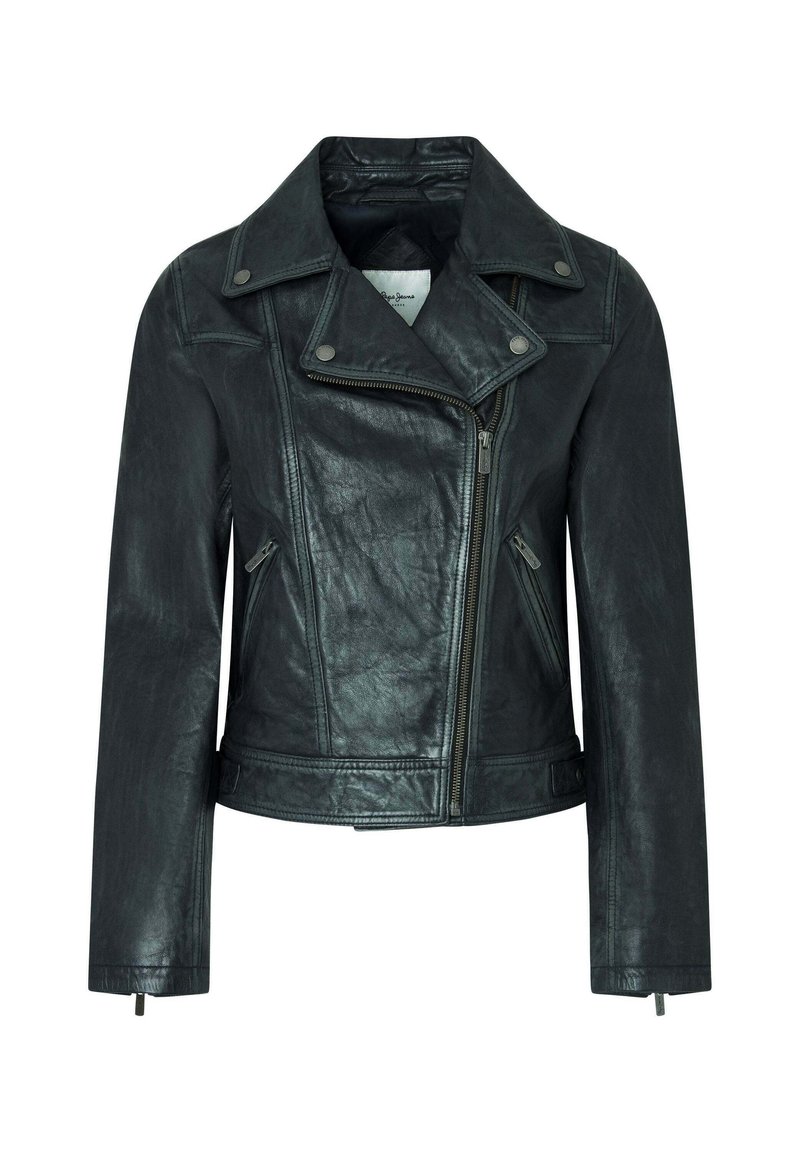 Pepe Jeans Leren jas blauw