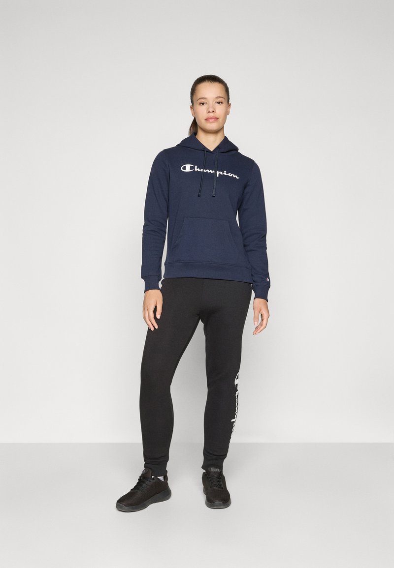 Champion BASICS HOODIE LARGE LOGO - Mikina s kapucí - navy