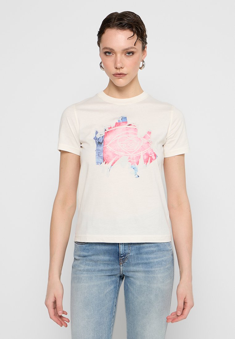 Diesel T-shirt print crème