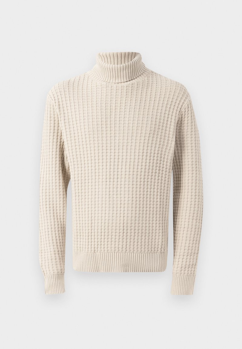 COOFANDY Heren Jumper Turtle Neck Lange Mouw Roll Neck Gebreide Trui voor Mannen Causale Sweatshirts Winter Trui, Donkergrijs, L