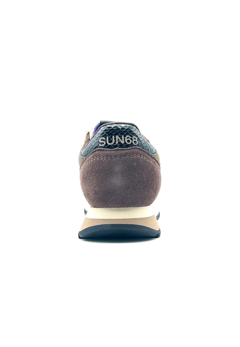 Scarpe Donna Sun68 Sneakers Z44210 Marrone Con Glitter E Logo