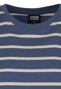 Urban Classics STRIPED BOXY - Triko s potiskem - whitesand vintageblue