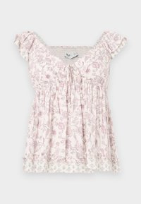 HANDKERCHIEF HEM BOHO BABYDOLL - Blouse - white