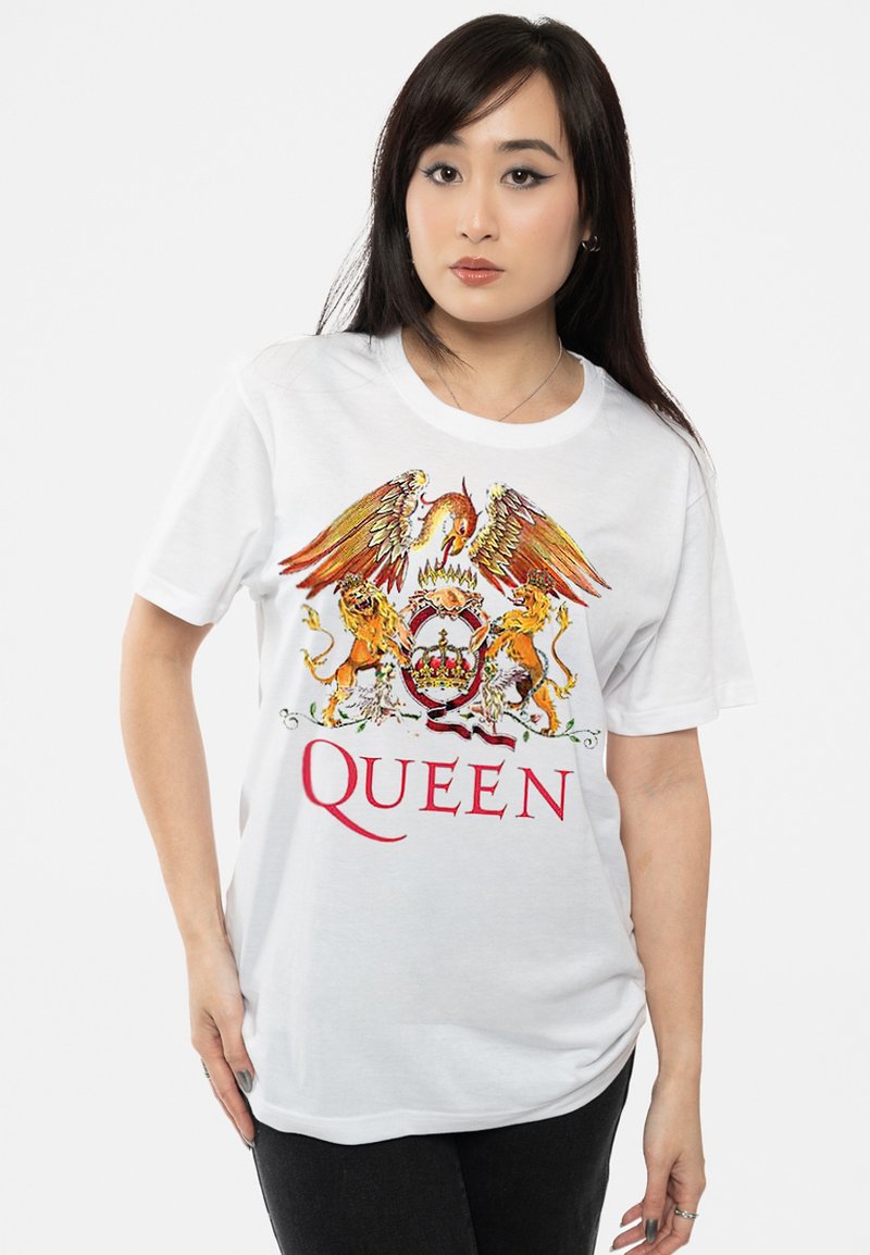 Paradiso Clothing QUEEN CLASSIC CREST - Print T-shirt - white