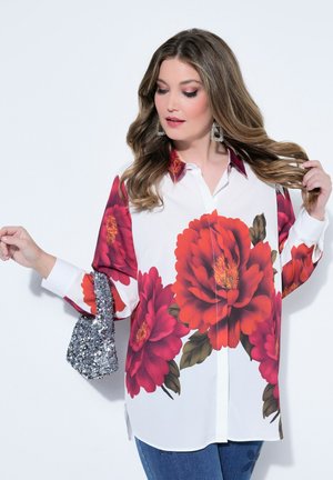 LOOSE FIT BLÜTEN-MOTIV - Chemisier - snow white