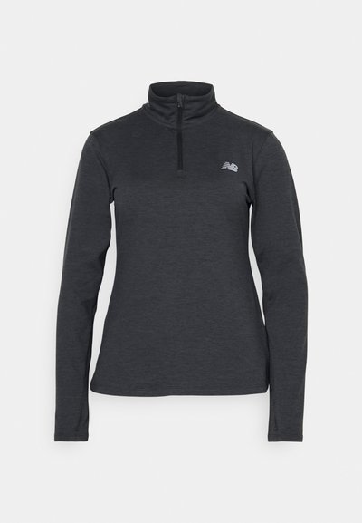 SPORT ESSENTIALS SPACE DYE 1/4 ZIP - Polo - black bk