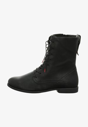 Lace-up ankle boots - schwarz