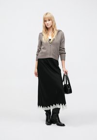 GAP BIAS SKIRT - Μάξι φούστα - true black