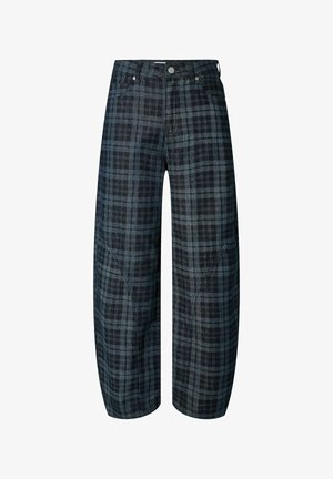 YAS, JEANS YASLUA HW BARREL - Leveälahkeiset - dark blue denim