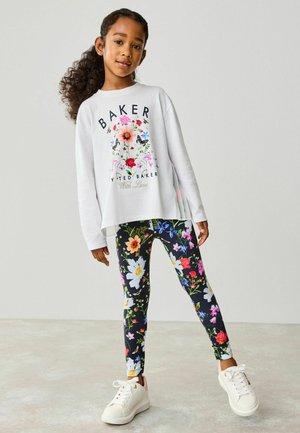 MULTI FLORAL PRINT BACK PLEAT AND PRINTED SET - Tamprės – kelnės - multi