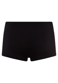 Černé boxerky vyrobené z měkké látky, s tailored střihem, hladkým páskem a bez viditelných švů.