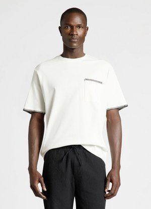 Calliope, T-SHIRT RICAMO - T-shirt con stampa - bianco lana