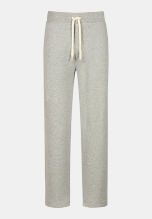Grijze sweatpants van een zachte katoenmix, met een elastische tailleband en trekkoord, rechte pijpen en ribgebreide boorden.