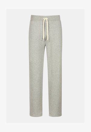 Grijze sweatpants van een zachte katoenmix, met een elastische tailleband en trekkoord, rechte pijpen en ribgebreide boorden.